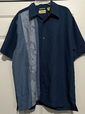Cubavera Multi-Toned Button Down Shirt